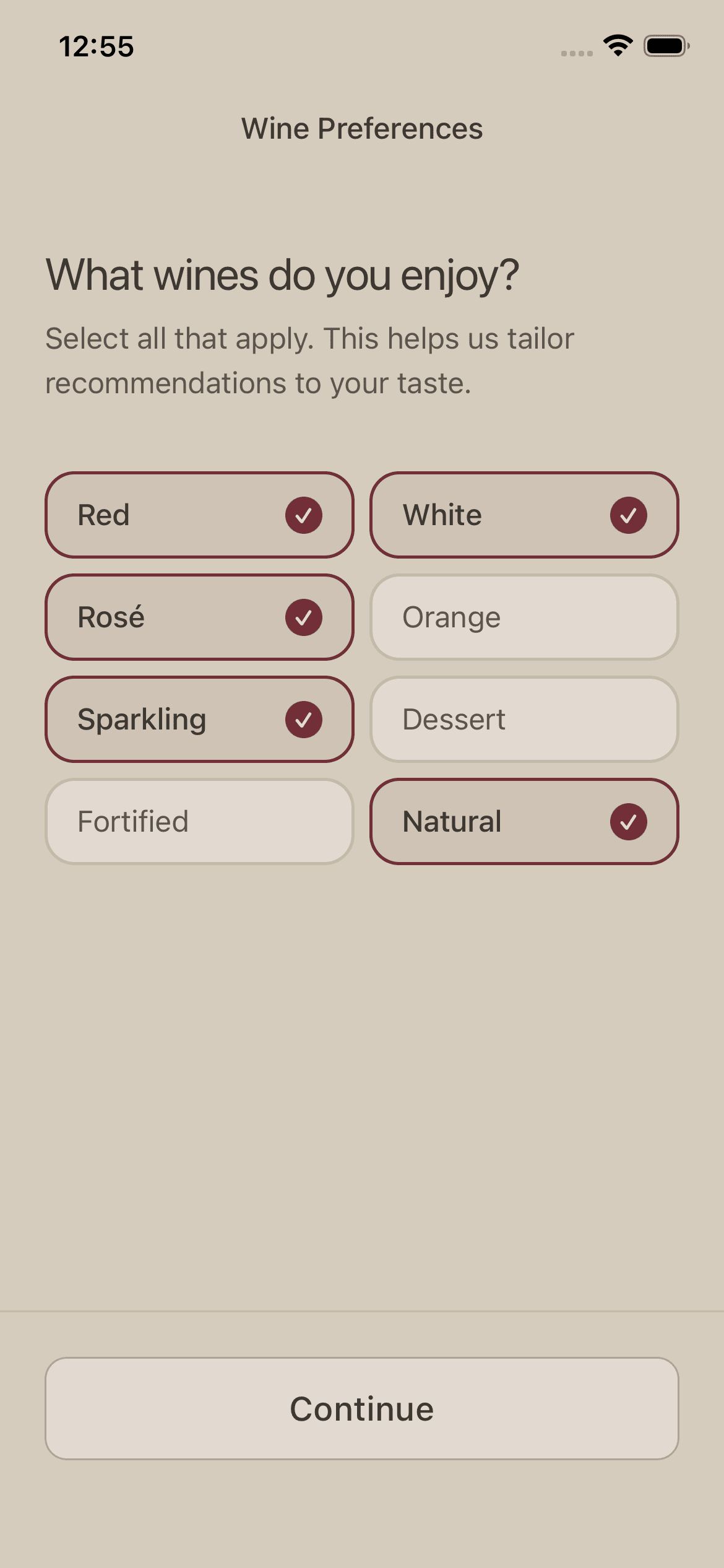 Your palate profile